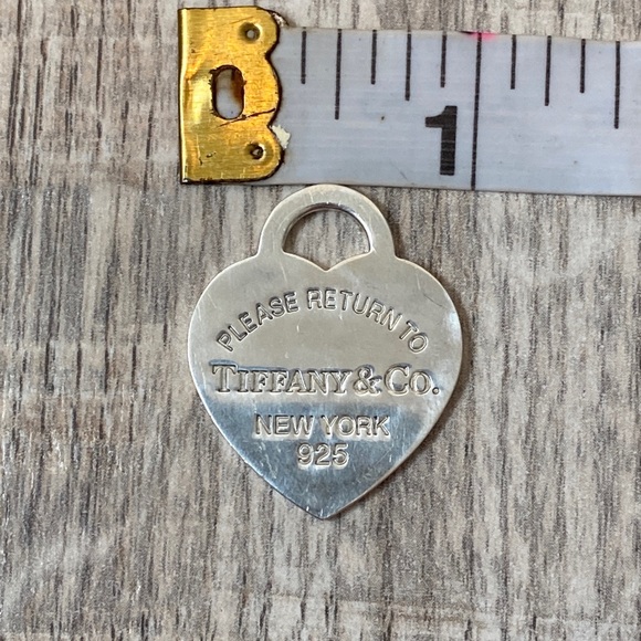 Tiffany Jumbo Heart Tag on Silver 20” Chain - Picture 10 of 11